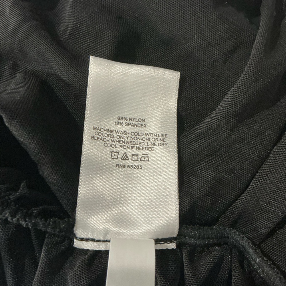 Express Sheer Black Ruched Button-Front Women's Top Size XS - Picture 8 of 12